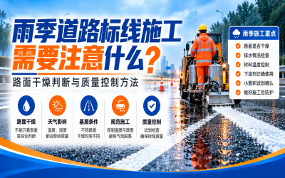 雨季道路标线施工注意事项及路面干燥质量控制方法